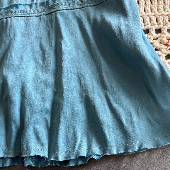 Free People Teal Sleeveless Tunic with Crochet Detail - Picture 3 of 11